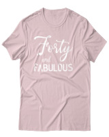 T-Shirt Αντρικό - Forty Fabulous - Color Thumbnail Απαλό Ροζ