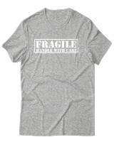 T-Shirt Αντρικό - Fragile - Color Thumbnail Γκρι Μελανζέ