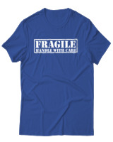 T-Shirt Αντρικό - Fragile - Color Thumbnail Μπλε Ρουά