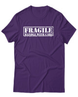 T-Shirt Αντρικό - Fragile - Color Thumbnail Σκούρο Μωβ