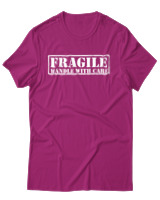 T-Shirt Αντρικό - Fragile - Color Thumbnail Φουξια