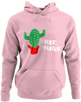 Φούτερ με κουκούλα - Free Hugs - Color Thumbnail Pink
