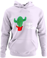 Φούτερ με κουκούλα - Free Hugs - Color Thumbnail Λιλά