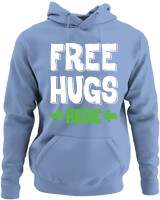 Φούτερ με κουκούλα - Free Hugs - Color Thumbnail Blue Carolina