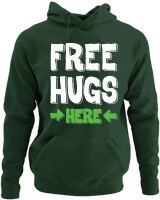 Φούτερ με κουκούλα - Free Hugs - Color Thumbnail Κυπαρισσί