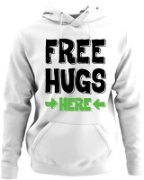 Φούτερ με κουκούλα - Free Hugs - Color Thumbnail ΄Ασπρο