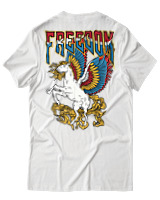 T-Shirt Αντρικό - Freedom Pegasus - Color Thumbnail Άσπρο