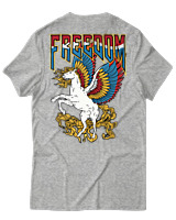 T-Shirt Αντρικό - Freedom Pegasus - Color Thumbnail Γκρι Μελανζέ