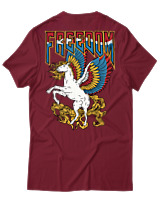 T-Shirt Αντρικό - Freedom Pegasus - Color Thumbnail Σκούρο Κόκκινο