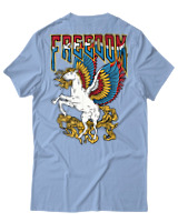 T-Shirt Αντρικό - Freedom Pegasus - Color Thumbnail Γαλάζιο