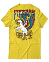 T-Shirt Αντρικό - Freedom Pegasus - Color Thumbnail Χρυσό Κίτρινο