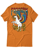 T-Shirt Αντρικό - Freedom Pegasus - Color Thumbnail Πορτοκαλί