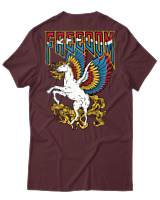 T-Shirt Αντρικό - Freedom Pegasus - Color Thumbnail Μπορντό