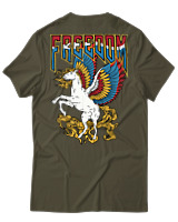 T-Shirt Αντρικό - Freedom Pegasus - Color Thumbnail Χακί