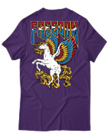 T-Shirt Αντρικό - Freedom Pegasus - Color Thumbnail Σκούρο Μωβ