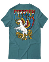 T-Shirt Αντρικό - Freedom Pegasus - Color Thumbnail Μπλε Πράσινο