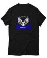 T-Shirt Αντρικό - Freedom - Color Thumbnail Μαύρο
