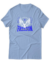 T-Shirt Αντρικό - Freedom - Color Thumbnail Γαλάζιο