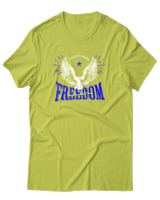 T-Shirt Αντρικό - Freedom - Color Thumbnail Λαχανί