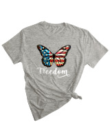 T-Shirt Woman Fashion Γυναικείο - Freedom - Color Thumbnail GREY MELANZE