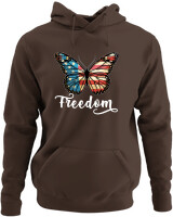 Φούτερ με κουκούλα - Freedom - Color Thumbnail Καφέ