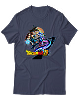 T-Shirt Unisex - Freeze Goku - Color Thumbnail Μπλε Γκρι