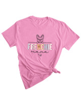 T-Shirt Woman Fashion Γυναικείο - Frenchie Mama - Color Thumbnail PINK