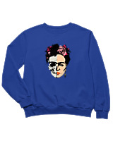Φούτερ χωρίς κουκούλα Παιδικό - Frida Duality - Color Thumbnail Μπλε Ρουά