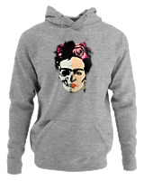 Φούτερ με κουκούλα Γυναικείο - Frida Duality - Color Thumbnail Γκρι Μελανζέ