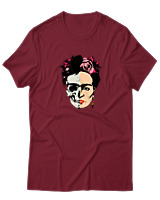 T-Shirt  Γυναικείο - Frida Duality - Color Thumbnail Σκούρο Κόκκινο