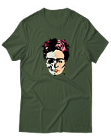 T-Shirt  Γυναικείο - Frida Duality - Color Thumbnail Κυπαρισσί