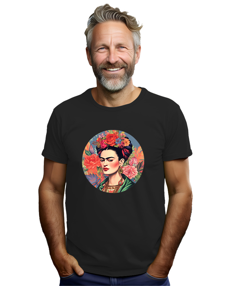 Frida Kahlo Circle With Flowers - Image 2
