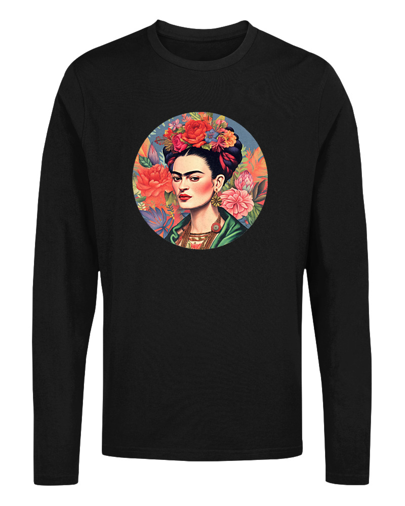 Frida Kahlo Circle With Flowers - Image 0