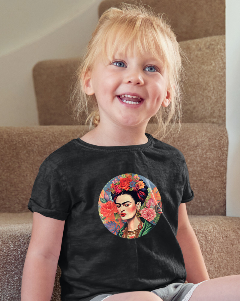Frida Kahlo Circle With Flowers - Image 2
