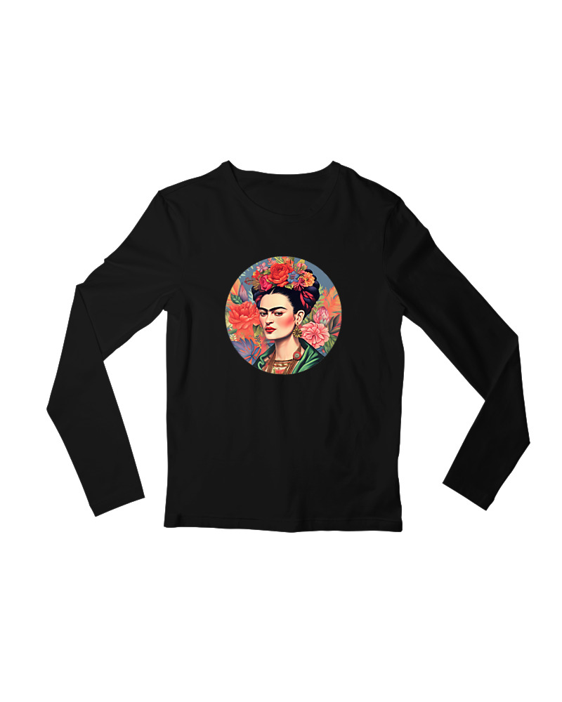 Frida Kahlo Circle With Flowers - Image 0
