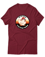 T-Shirt Αντρικό - Fried Chicken - Color Thumbnail Σκούρο Κόκκινο