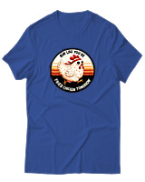 T-Shirt Αντρικό - Fried Chicken - Color Thumbnail Μπλε Ρουά