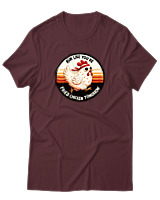 T-Shirt Αντρικό - Fried Chicken - Color Thumbnail Μπορντό