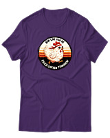 T-Shirt Αντρικό - Fried Chicken - Color Thumbnail Σκούρο Μωβ