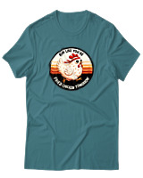 T-Shirt Αντρικό - Fried Chicken - Color Thumbnail Μπλε Πράσινο