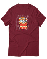 T-Shirt Αντρικό - Fries Of Doom - Color Thumbnail Σκούρο Κόκκινο