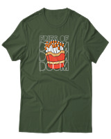 T-Shirt Αντρικό - Fries Of Doom - Color Thumbnail Κυπαρισσί