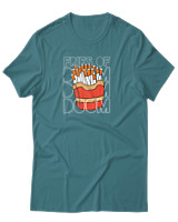T-Shirt Αντρικό - Fries Of Doom - Color Thumbnail Μπλε Πράσινο