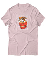T-Shirt Αντρικό - Fries Of Doom - Color Thumbnail Απαλό Ροζ