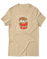 T-Shirt Αντρικό - Fries Of Doom - Color Thumbnail Μπεζ