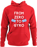 Φούτερ με κουκούλα - From Zero To Gyro - Color Thumbnail Κόκκινο