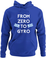 Φούτερ με κουκούλα - From Zero To Gyro - Color Thumbnail Μπλε Ρουά