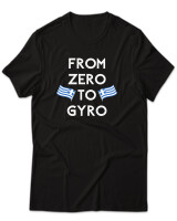 T-Shirt Unisex - From Zero To Gyro - Color Thumbnail Μαύρο