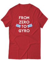 T-Shirt Unisex - From Zero To Gyro - Color Thumbnail Κόκκινο
