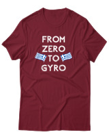 T-Shirt Unisex - From Zero To Gyro - Color Thumbnail Σκούρο Κόκκινο